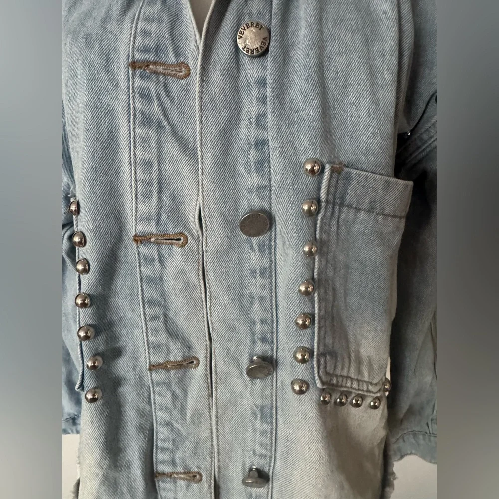 Vervet Studded Denim Jean Jacket Small - Picture 12 of 14